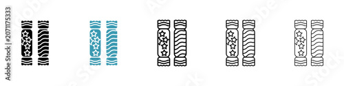 Cuadro en lienzo Christmas cracker vector icon logo or illustration