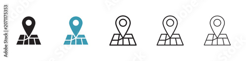 Foto City map vector icon logo or illustration
