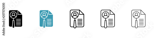 Billede på lærred Curriculum vitae sign vector icon logo or illustration