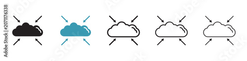Obraz na plátne Data aggregation vector icon logo or illustration