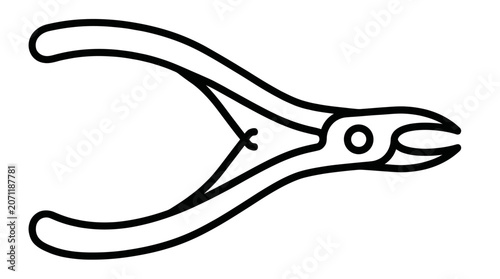 Foto Nail cuticle nippers manicure tool icon