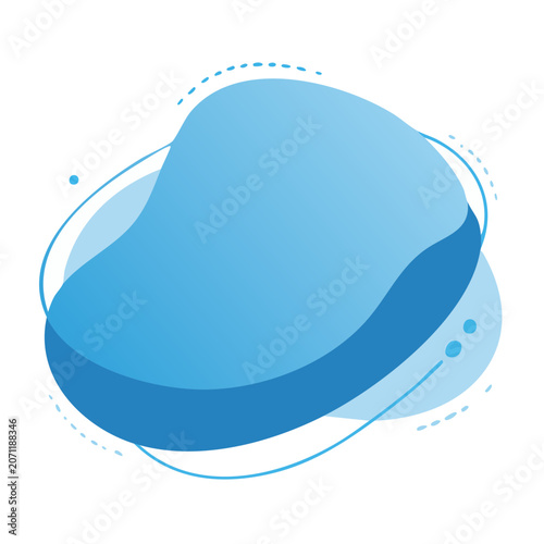 Abstract blue wave vector shape
