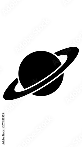 Saturn planet icon, solar system, space exploration, astronomy