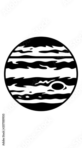 Stylized Jupiter Planet Icon
