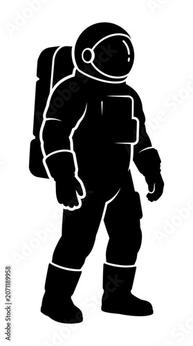 Astronaut Silhouette - Space Explorer Icon