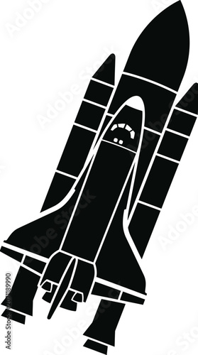 Space Shuttle Silhouette, Rocket Launch, Cosmic Travel