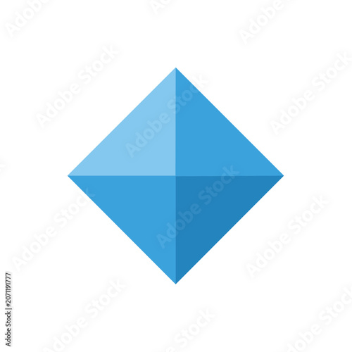 Blue gradient diamond shape vector