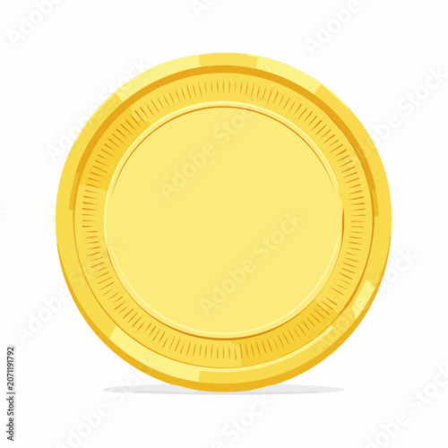 Blank gold coin illustration