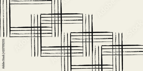 Abstract grunge diagonal line seamless pattern. Gritty brush pattern background