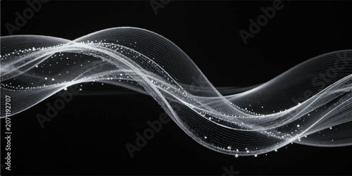 Blue abstract smoke wave energy flow background with glowing dynamic lines and fractal motion design