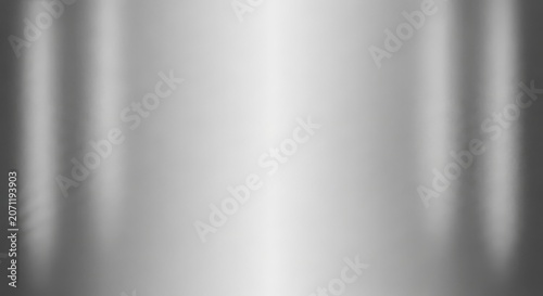Wide frame texture of brushed aluminum sheet with horizontal grain and luminous center focal point