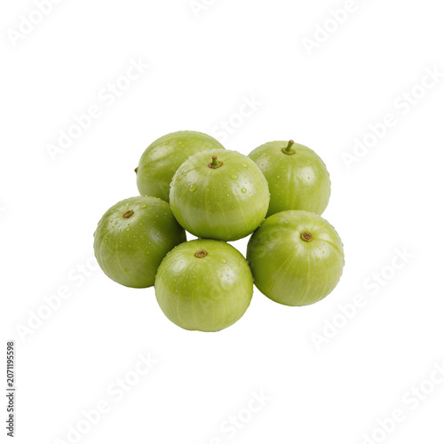 A pile of fresh, vibrant green Indian gooseberries, also known as Amla, rich in vitamin C, perfect for healthy diets and traditional medicinal uses