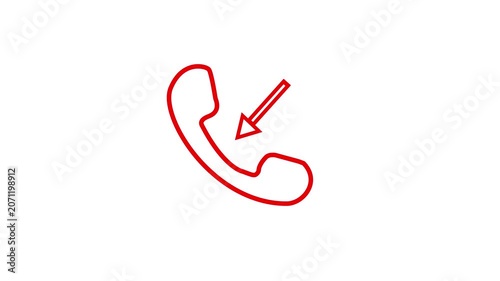 Outgoing call phone icon animation