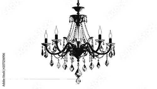 Elegant Crystal Chandelier Lighting Fixture.