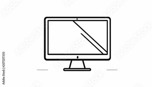 Computer monitor with screen display.