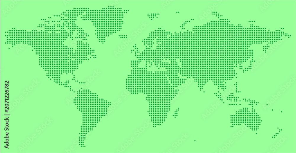 Fototapeta premium Clean Vector World Map with Circular Points