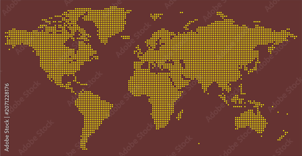 Fototapeta premium Corporate World Map Template for Infographics