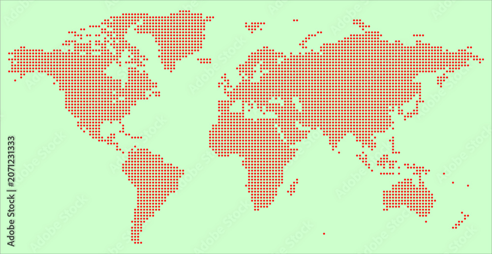 Fototapeta premium Elegant Dot Pattern World Map Illustration