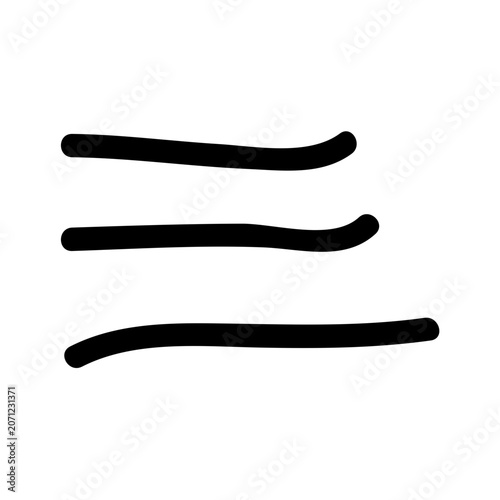 Three line symbol icon