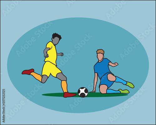 soccer player vector illustration