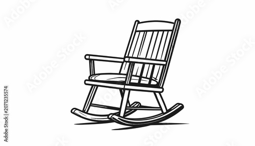 Tableau sur toile Rocking Chair Furniture Home Decor.
