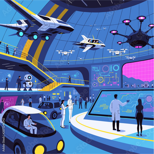 vector illustration of airplane