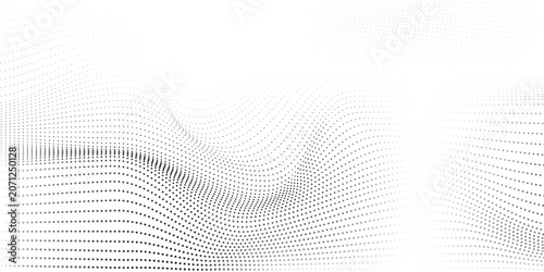 Εκτύπωση καμβά Set of halftone dots gradient pattern texture isolated on white background