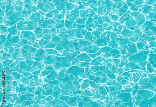 Konstfotografi Sunlight reflections on turquoise swimming pool water surface with turquoise ref
