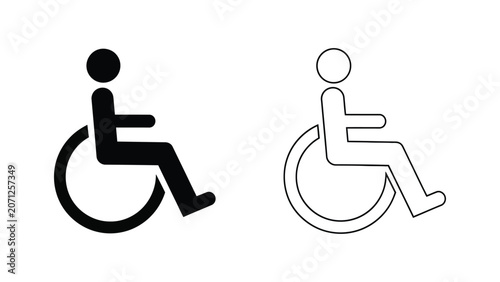 Wheelchair accessibility symbols for disabled access