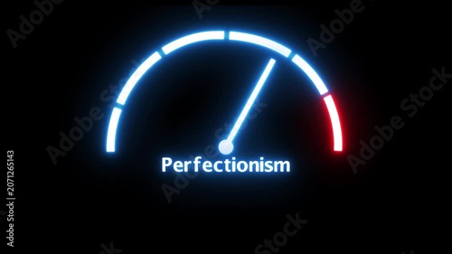 Perfectionism level measurement. Business, social and mental problems.4k motion video