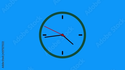 Modern Digital Clock with Futuristic Time Interface Animation