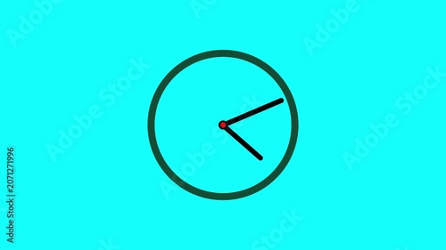 Futuristic Digital Clock with Glowing Time Display Animation
