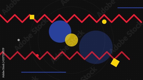 Bold Pop Art Geometric Shapes Animation Style