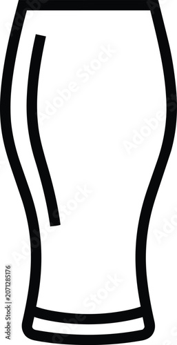 Black and White Vector Silhouette of a Woman Model with Elegant Outline Design