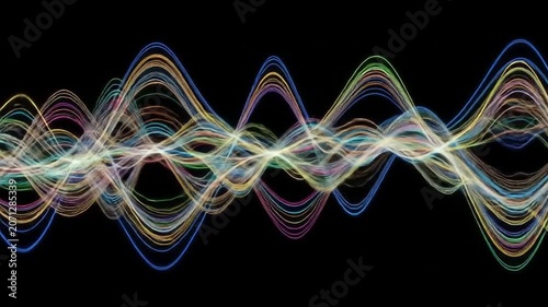 Colorful Sound Wave Abstract Background
