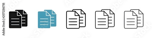 Foto Duplicate vector icon set