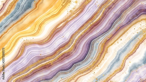 Create a seamless repeating agate-inspired abstract pattern featuring flowing layered mineral bands and organic geode formations.