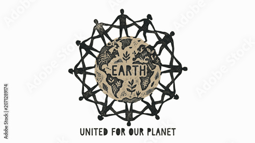 Isolated Organic Imperfect Hand Drawn Sustainability Vector Illustration, 