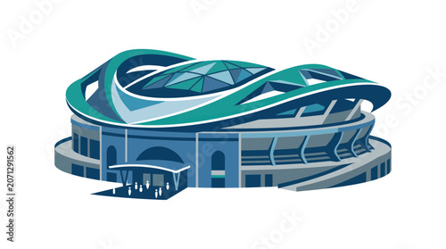 фотографія Modern Stadium Architecture - Futuristic Sports Arena Design