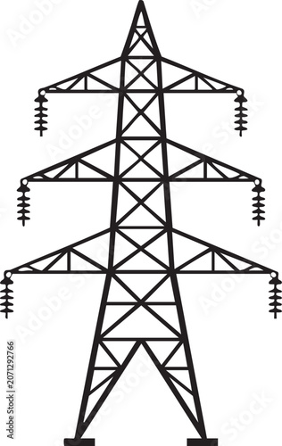 Electricity Transmission Tower Vector Icon