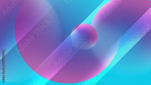 Hi-tech abstract blue futuristic background with violet circles
