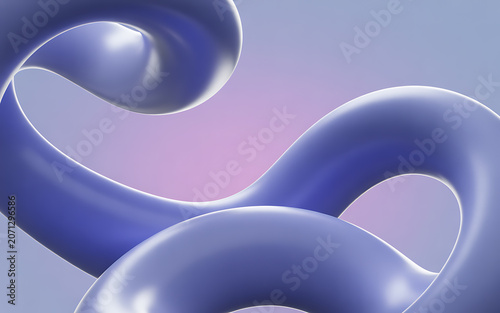 Abstract swirling shapes form a smooth glossy vector illustration with a gradient purple and blue background swirl