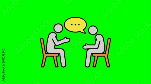 face to face therapy session mental health mindfulness healing psychological support animation HD 4K