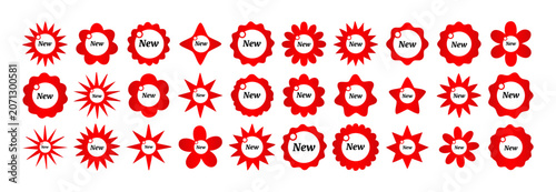 Red new tag creative labels