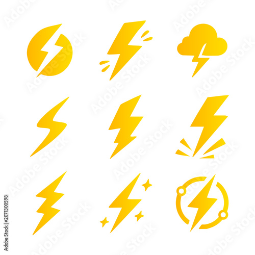 Yellow lightning strike element collection