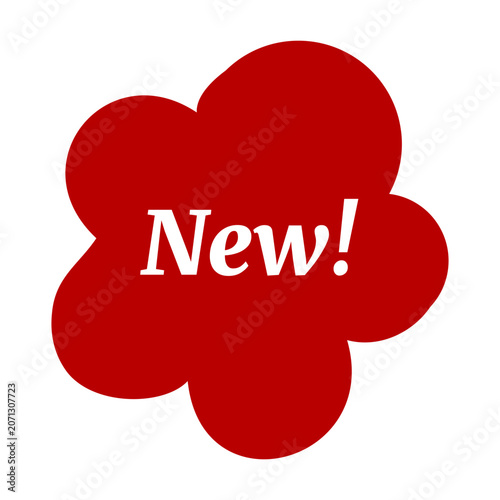 Red New Tag Organic Badge