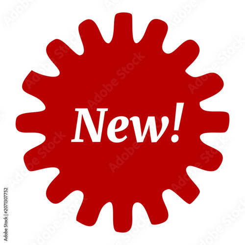Red New Tag Gear Badge