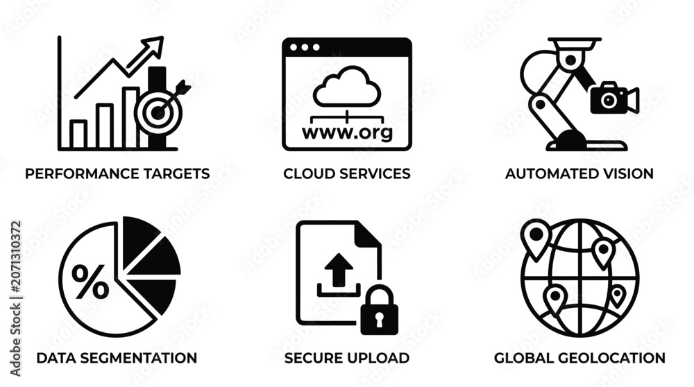 Fototapeta premium Digital Technology Concepts for Modern Business Performance and Cloud Services.