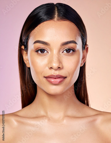 Woman with clear skin