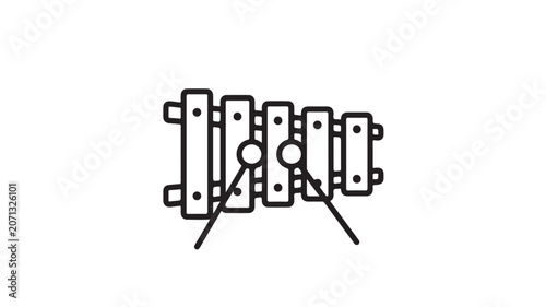 Cymbal Vector Icon on Hardware Stand for Drummer Music Performance